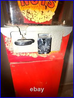 Vintage Hot Nuts 5 cent Heated Vending Machine with Stand Electric Coast Vending