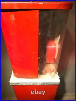 Vintage Hot Nuts 5 cent Heated Vending Machine with Stand Electric Coast Vending