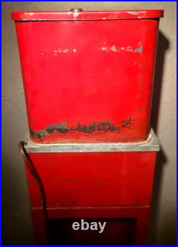 Vintage Hot Nuts 5 cent Heated Vending Machine with Stand Electric Coast Vending