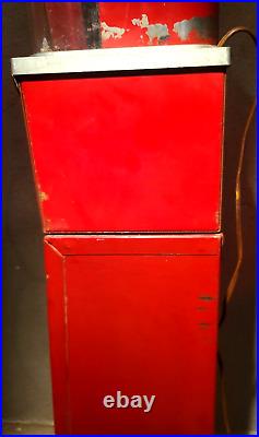 Vintage Hot Nuts 5 cent Heated Vending Machine with Stand Electric Coast Vending