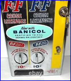 Vintage Jennings & Company Cough Lozenges Ten Cent Vending Machine Wall Mount