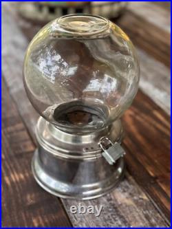 Vintage John Horn Penny 1 Cent Gumball Machine w Glass Globe H&W Machine Company
