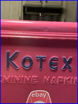 Vintage Kotex Feminine Napkin Dispenser Vending Machine Breast Cancer Awareness