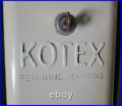 Vintage Kotex Feminine Napkins 10 Cent Restroom Vending Machine With Key Works