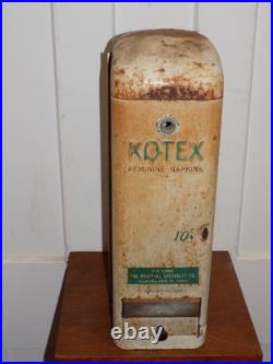 Vintage Kotex Sanitary Knapkin Metal Embossed Wall Dispenser