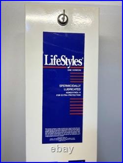 Vintage Life Styles Metal Condom Vending Machine Coin Operated WithKey and Manual