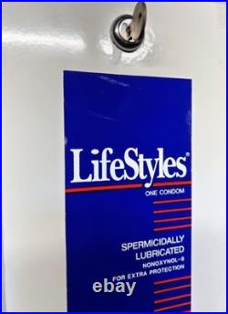 Vintage Life Styles Metal Condom Vending Machine Coin Operated WithKey and Manual