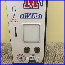 Vintage Lifesavers Wrigleys Gum Vending Machine Dispenser Coin Operated With Key