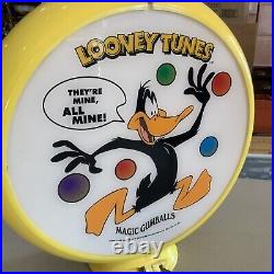Vintage Looney Tunes Magic Gumball Machine Plexiglass Topper Dome Double Sided