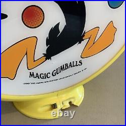 Vintage Looney Tunes Magic Gumball Machine Plexiglass Topper Dome Double Sided
