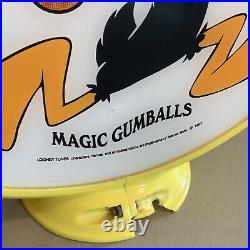 Vintage Looney Tunes Magic Gumball Machine Plexiglass Topper Dome Double Sided
