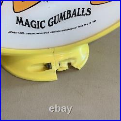 Vintage Looney Tunes Magic Gumball Machine Plexiglass Topper Dome Double Sided