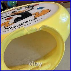 Vintage Looney Tunes Magic Gumball Machine Plexiglass Topper Dome Double Sided