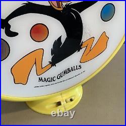Vintage Looney Tunes Magic Gumball Machine Plexiglass Topper Dome Double Sided