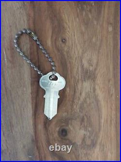 Vintage Maize and Blue 1 Cent Acorn / Oak Gumball Machine, with Key