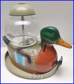 Vintage Mallard Duck Carousel Industries Gumball Machine Glass Globe LB/Orange