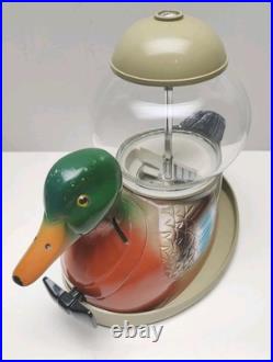 Vintage Mallard Duck Carousel Industries Gumball Machine Glass Globe LB/Orange