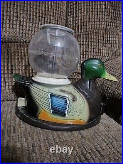 Vintage Mallard Duck Gumball Machine Carousel Industries Coin Candy Machine