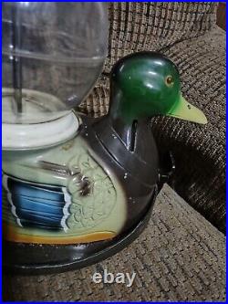Vintage Mallard Duck Gumball Machine Carousel Industries Coin Candy Machine
