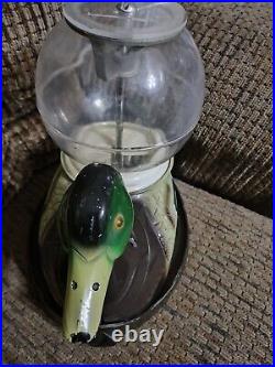 Vintage Mallard Duck Gumball Machine Carousel Industries Coin Candy Machine