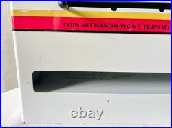Vintage Medical Center Coin Operated Metal Vending Machine Countertop Dispenser