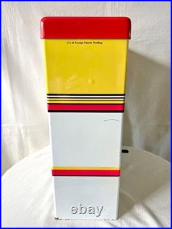 Vintage Medical Center Coin Operated Metal Vending Machine Countertop Dispenser