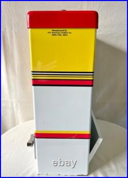 Vintage Medical Center Coin Operated Metal Vending Machine Countertop Dispenser