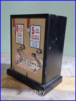 Vintage Metal US Mail Postage Stamp Vending Machine Dispenser 8 5 Cent Brooklyn