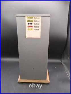 Vintage Metal US Mail Postage Stamp Vending Machine Dispenser Coin 25/25 Cent