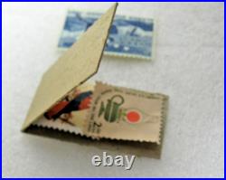 Vintage Metal US Mail Postage Stamps Vending Machine Dispenser 5&10 Cent Stamps