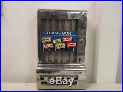 Vintage Mills Adams Tab Gum Coin Operated Penny Machine No Key