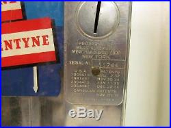 Vintage Mills Adams Tab Gum Coin Operated Penny Machine No Key