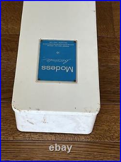 Vintage Modess Sanitary Napkin Tampon Gas Station Vending Machine Coin Op Sign