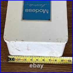 Vintage Modess Sanitary Napkin Tampon Gas Station Vending Machine Coin Op Sign