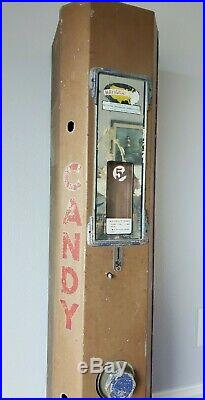 Vintage NATIONAL KING National Advanced Vending Co 5 Cent Candy Machine Coin Op
