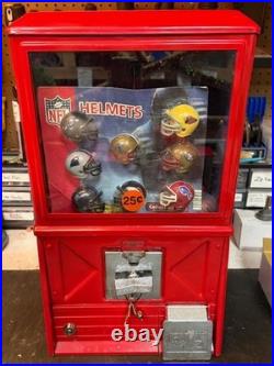 Vintage NFL Football Helmet Vending Machine with 32 Helmets in Capsules Bills