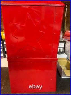 Vintage NFL Football Helmet Vending Machine with 32 Helmets in Capsules Bills