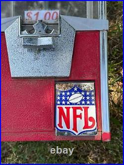 Vintage NFL Miniature Football Team Helmet Gumball Vending Machine