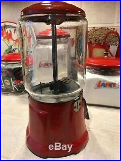 Vintage NORTHWESTERN penny Try Some peanut gumball candy dispenser machine withk