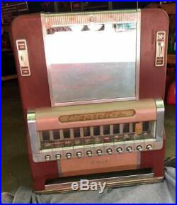 Vintage National Cigarette Vending Machine 30 Cents Mirrored Advertising