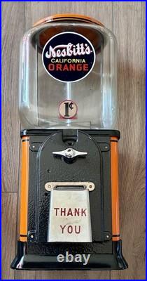 Vintage Nesbitt's CaliforniaOrange 1 Cent GumballMachine