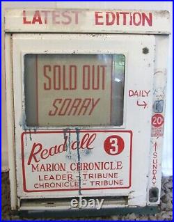 Vintage NewsVend Model 100 Newspaper Vending Machine Marion Chronicle Ohio