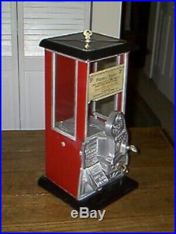 Vintage Norris Master RARE Nickel Only Gumball Vending Machine