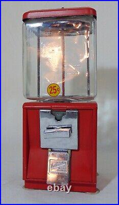 Vintage Northwester Glass Gumball Vending Machine 25 cents