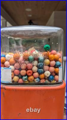 Vintage Northwestern 1 Cent Gum Ball Candy Vending Machine WORKS Magic Bubble