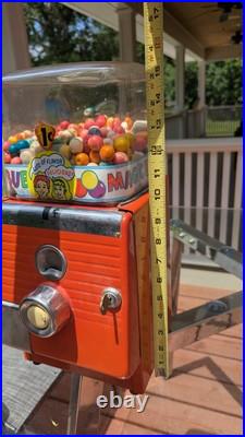 Vintage Northwestern 1 Cent Gum Ball Candy Vending Machine WORKS Magic Bubble
