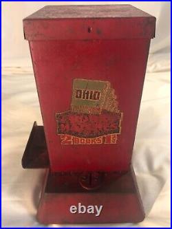 Vintage Northwestern 1 Cent OHIO Book Matches Coin Operated Vending Machine