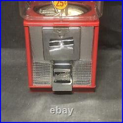 Vintage Northwestern 25 Cent Morris Illinois Gumball Machine Red with Key USA