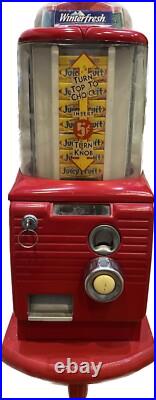 Vintage Northwestern 5 Cent Package Gum Dispenser Circa 1954 With Stand Rare