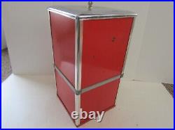 Vintage Northwestern Gumbal Machine Large Quarter Vending Square Rectangle & Key